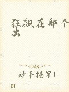 狂飙在哪个台播出封面