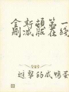 金斯顿第一季未删减版在线观看封面