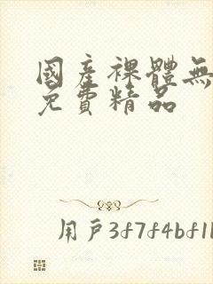 国产裸体无遮挡免费精品