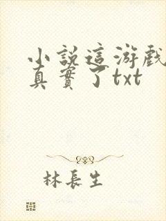 小说这游戏也太真实了txt封面