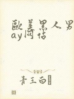 欧美黑人男男gay网站