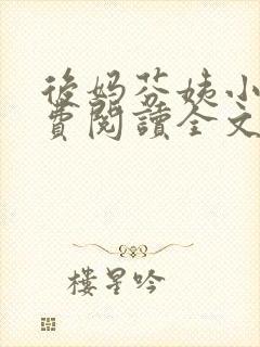 后妈芬姨小说免费阅读全文最新章节