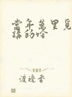 当年万里觅封侯讲的啥