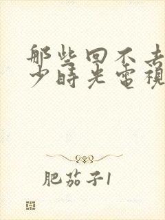 那些回不去的年少时光电视