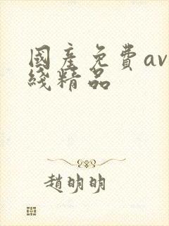 国产免费av在线精品