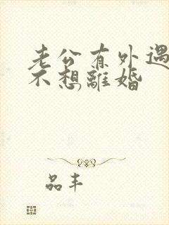 老公有外遇了我不想离婚