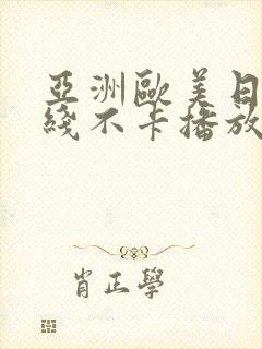 亚洲欧美日韩在线不卡播放