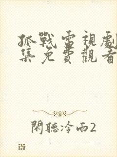 孤战电视剧40集免费观看高清版