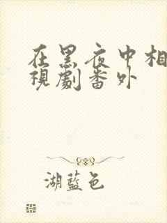 在黑夜中相拥电视剧番外