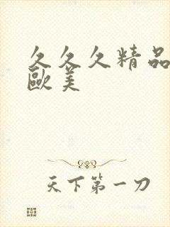 久久久精品日韩欧美