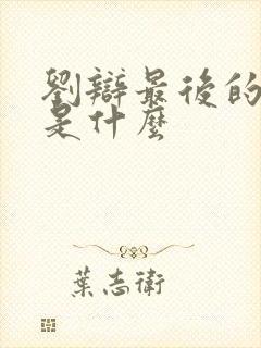 刘辩最后的结局是什么