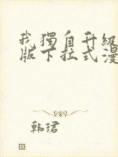 我独自升级完整版下拉式漫画免费封面