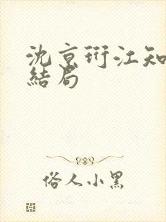 沈京珩江知薇大结局封面