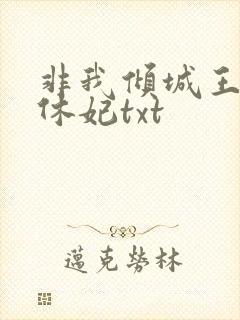 非我倾城王爷要休妃txt