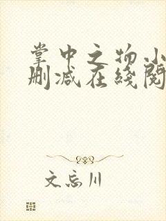 掌中之物小说无删减在线阅读