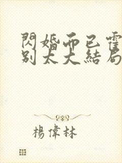 闪婚而已霍先生别太大结局