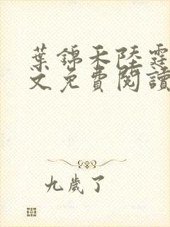 叶锦禾陆霆舟全文免费阅读封面