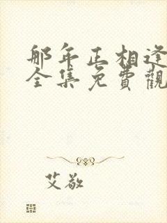 那年正相逢短剧全集免费观看封面