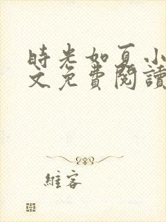 时光如夏小说全文免费阅读封面