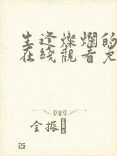 生逢灿烂的日子在线观看免费封面