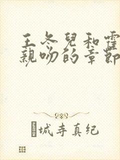 王冬儿和霍雨浩亲吻的章节封面