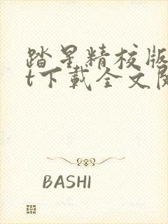 踏星精校版txt下载全文阅读