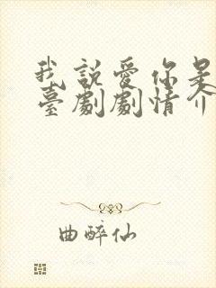 我说爱你是真的台剧剧情介绍封面