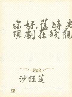 你好,旧时光电视剧在线观看