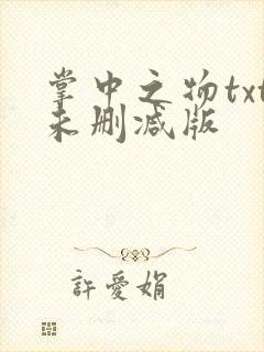 掌中之物txt未删减版