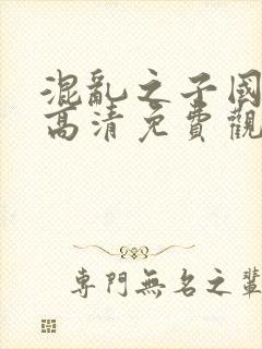 混乱之子国语版高清免费观看