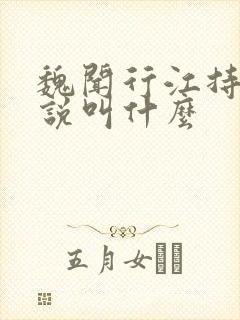 魏闻行江持风小说叫什么