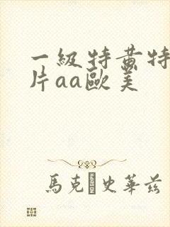 一级特黄特色大片aa欧美
