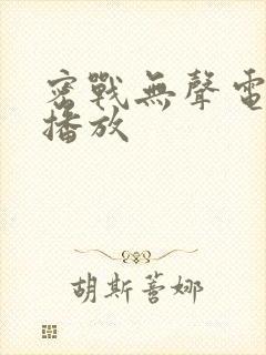 密战无声电视剧播放