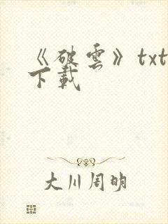 《破云》txt下载封面