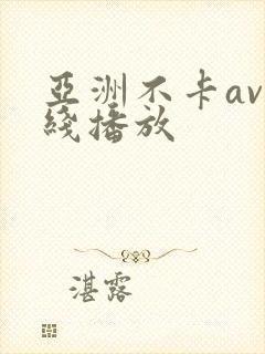 亚洲不卡av在线播放