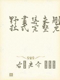 野画集未删减下拉式完整免费观看