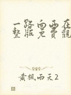 一路向西在线完整版免费观看国语