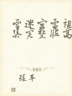 雪迷宫电视剧全集完整版高清