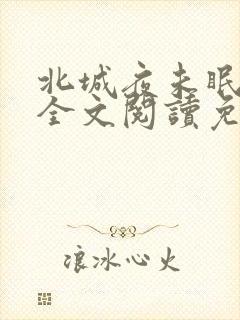 北城夜未眠小说全文阅读免费