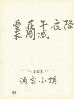 爱在午夜降临前未删减封面