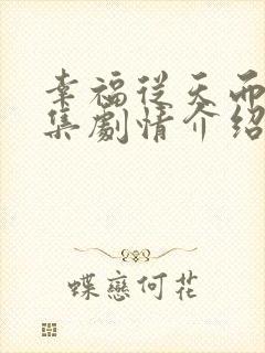 幸福从天而降分集剧情介绍