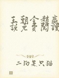 王朝令赵赢乾小说免费阅读