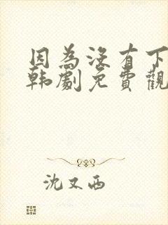 因为没有下辈子韩剧免费观看