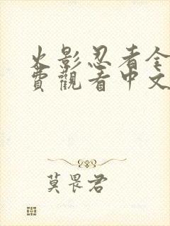 火影忍者全集免费观看中文版