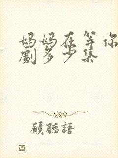 妈妈在等你连续剧多少集封面