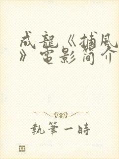 成龙《捕风追影》电影简介