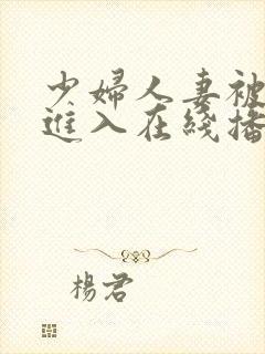 少妇人妻被猛烈进入在线播放