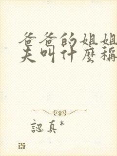 爸爸的姐姐的丈夫叫什么称呼