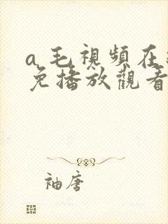 a 毛视频在线免播放观看