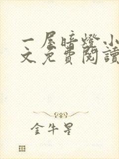 一屋暗灯小说全文免费阅读